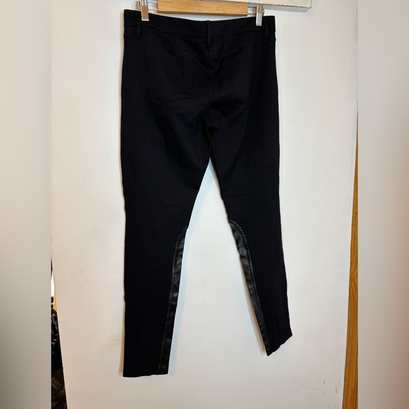 J. CREW Factory The Gigi Pant Equestrian Style Faux Leather Knit Pants in Black - Picture 7 of 7